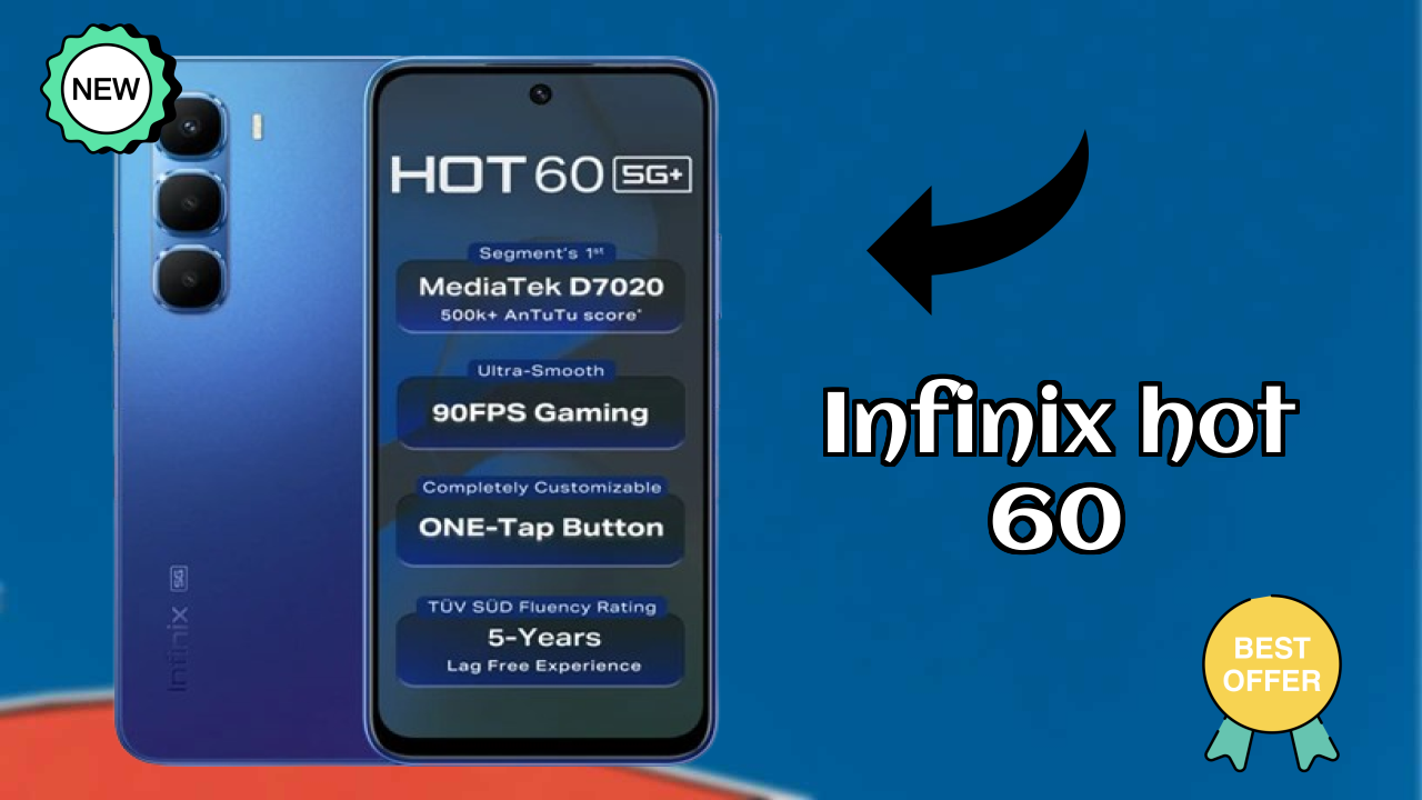 Infinix Hot 60 Display Size: 6.7 Inches (17.02 Cm) Screen Quality